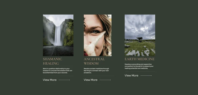 Briona Jolie website, screenshot 2