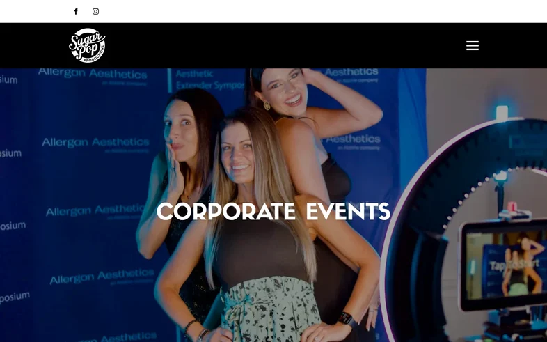 SugarPop Productions corporate events page
