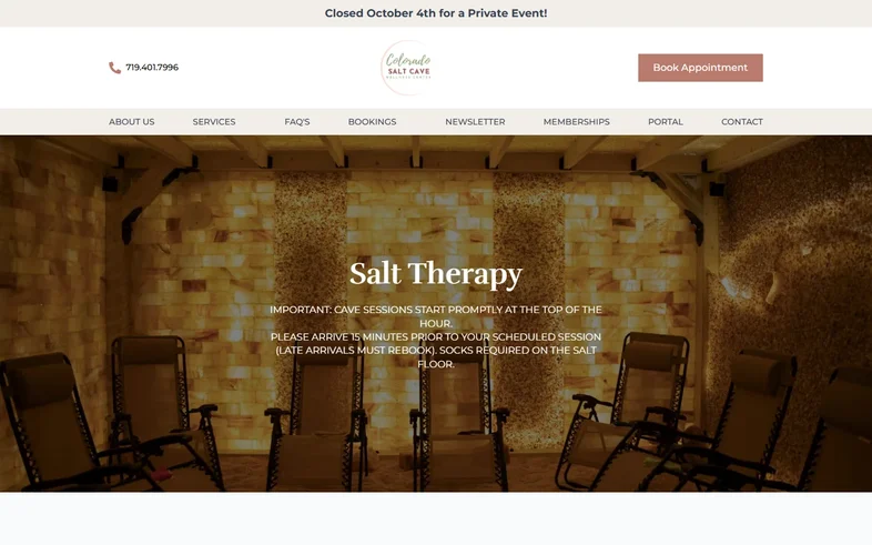 Colorado Salt Cave salt therapy page