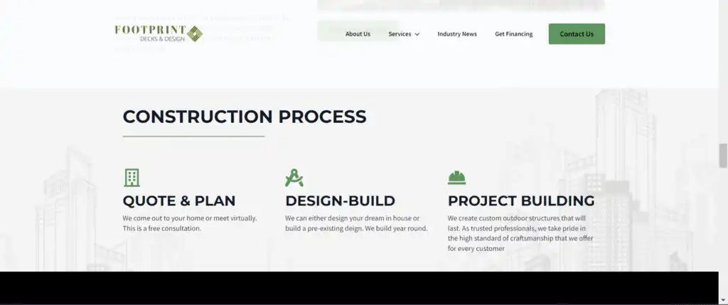 Footprint Decks & Design Section