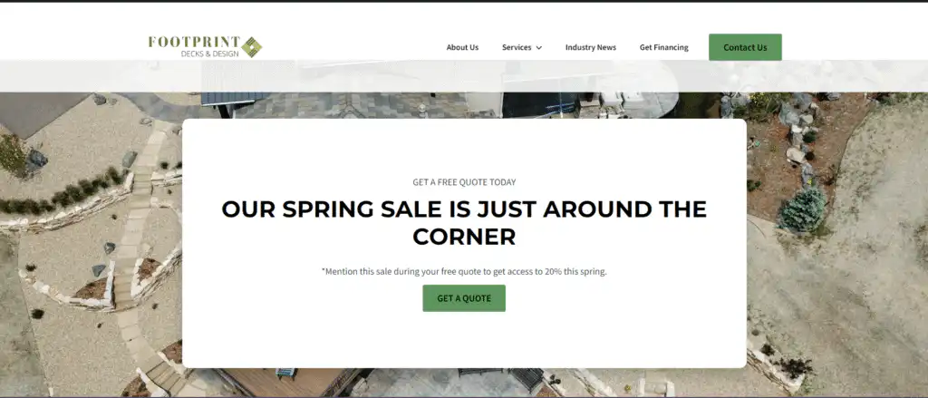 Footprint Decks & Design CTA